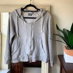CHEAP MONDAY gray hoodie zip up sweatshirt (medium) ✨